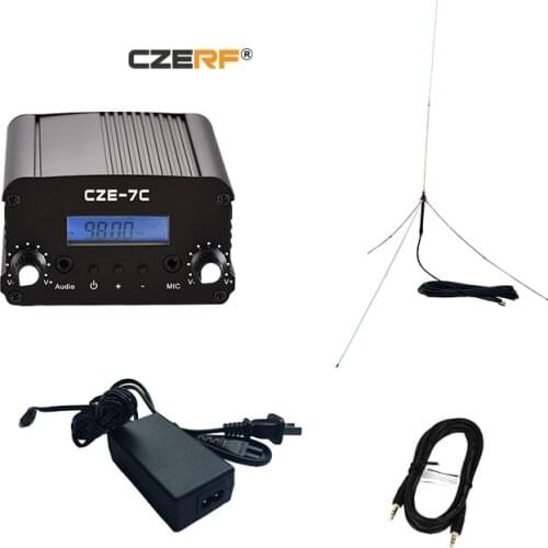 CZE-7C 1w/7w wireless long range fm transmitter with GP1 antenna kits