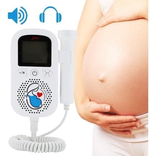 Bebe Doppler Fetal Baby Monitor Household Pregnancy Ultrasound Fetal Doppler Baby Heart Rate Detector LCD Display 3MHz