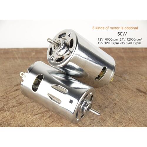 1PCS 550 555 Double ball bearing Motor DC 12V - 24V 50W high power SPEED electric drill electric grinding DIY motor