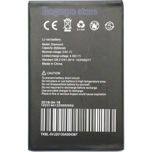 Hot Selling 2650mAh Diamond High Quality Replacement Battery For Umi Diamond X Mobile Phone