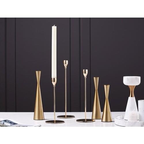 Creativity Simple Luxury Candlestick Modern Dining Room Candle Holder Candelabra Chandelier Bougeoir Home Decoration EK50ZT