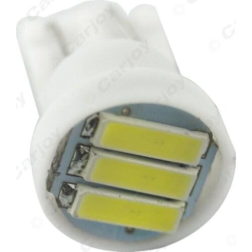 LEEWA 5pcs Super White 1.5W T10 194 168 W5W 7014/7020 3SMD Car Side Wedge Tail Turn LED Light Bulb #CA4184