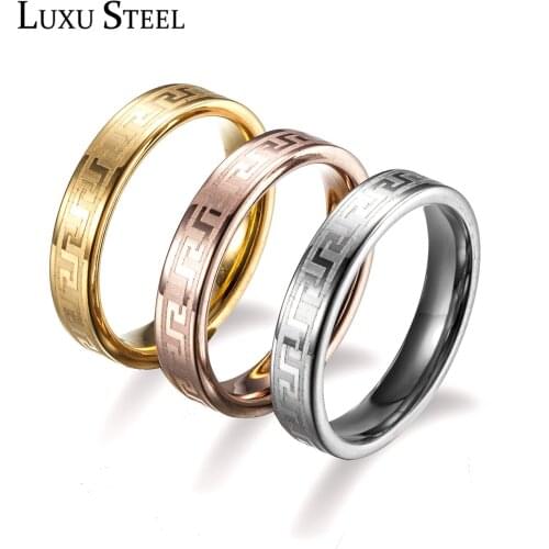 LUXUSTEEL Engagement Rings Accessories Engagement 3pc/set Stainless Steel Rings