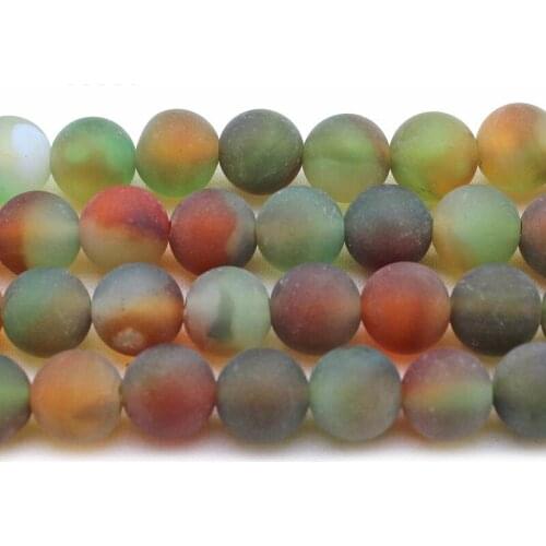 Matte Natural Stone Peacock Agat Round Loose Beads 4mm 6mm 8mm 10mm Pick Size For Jewelry Making diy bracelet