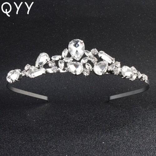 Fashion Austrian Crystal Stone Princess Tiaras and Crowns Hairpieces Wedding Dress Hair Jewelry Accessories