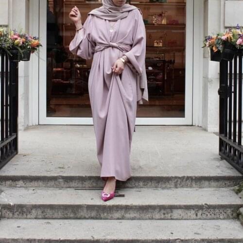 Muslim Women Dress Eid Mubarak Kaftan Dubai Abaya Turkey Fashion Hijab Dress Islam Clothing Maxi Sundress for Women Vestidos