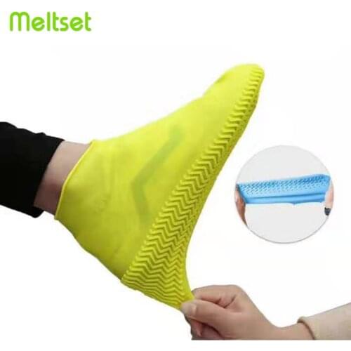 Nonslip Silicone Shoe Cover Waterproof Rain Boots Cover Reusable Thiken Shoes Protector For Outdoor Rainy Days