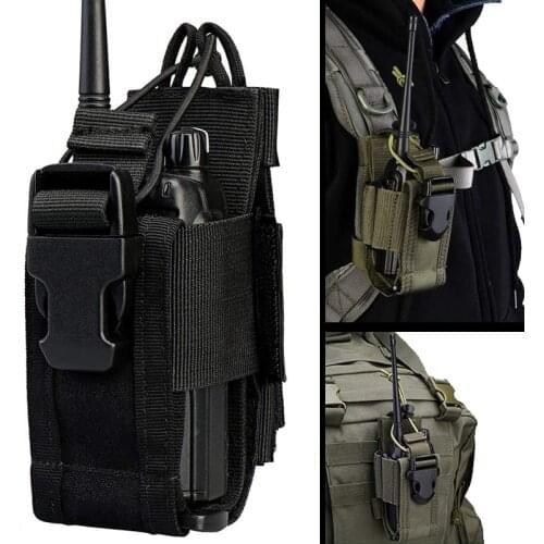 1000D Nylon Molle Pouch For Radio Baofeng Midland Walkie Talkie Holder Bag Belt Pouch Hunting Outdoor Equipment Accessories