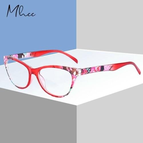 Fashion Women Flower Print Resin Reading Glasses Lady Eyewear Protector Glasses Women Presbyopic Full Frame Clear Eyewear