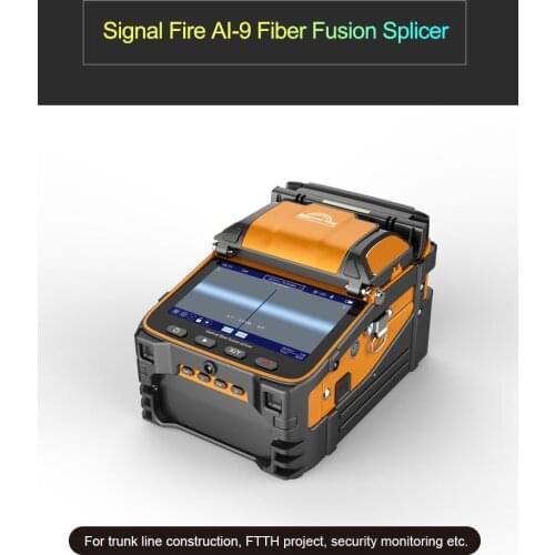 Signal Fire 5 Inch TFT Screen AI-9 Fiber Fusion Splicer FTTH Project 6 Motors Optical Power Meter VFL