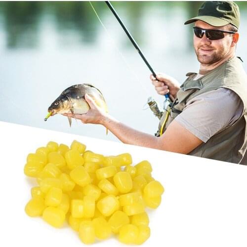 50pcs Corn Fake Fishing Lure Silicone Bait Soft Plastic Lures Tackle Accessories For Fishing Bait Floating Y9G6