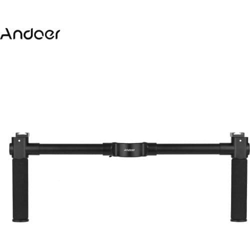 Andoer Dual Handle Grip Handheld Bracket Handlebar Aluminum Alloy for Zhiyun Crane 2 Gimbal Stabilizer