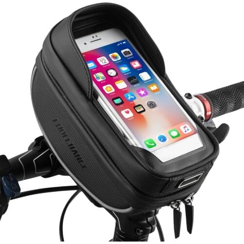 Bicycle Handlebar Bag With Touch Screen MTB Bike Front Beam Bag Hard Shell Waterproof Handlebar Bag For Cycling Bike Accessories