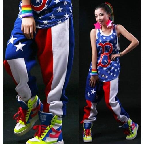 2016 New Fashion Brand Jazz harem women hip hop pants dance spring and summer loose candy colors Pants Stars sweatpants