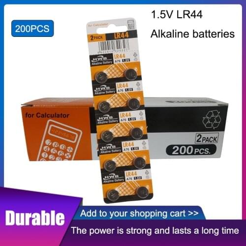 200pc 1.5V A76 AG13 G13A LR44 LR1154 357A SR44 for Maxell 100% Original Button Cell Battery lr44 Lithium Coin Batteries