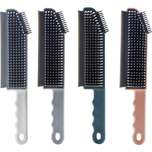 3 in 1 Silicone Cleaning Brush Scraper Brush Cleaning Brush for Bathroom Shower Mirror Car Windows Kitchen Bathroom Countertops