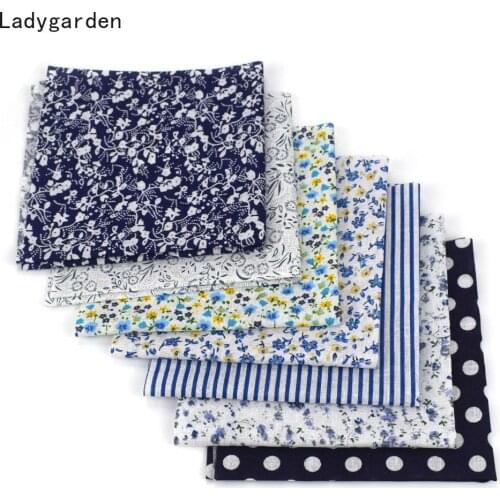 35PCS Patchwork High Quality DIY Sewing Mixed Style Floral Print Cotton Fabric Cloth Crafts Bundle Sewing Material 25x25cm