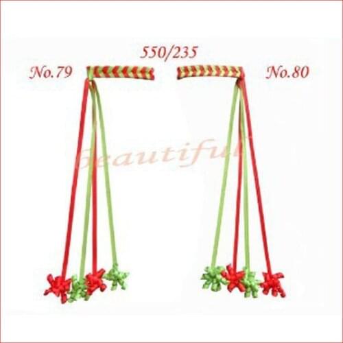 50 pcs Boutique Good Girl Costume 7.5" Braided Ribbon Barrettes Hair hand made child hair clips customize