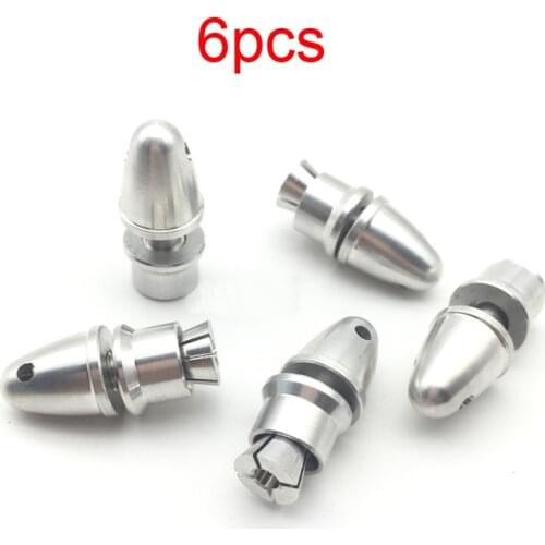 6PCS Motor Shaft 3mm/3.17mm/4mm/5mm Aluminum Alloy Bullet Propeller Adapter Holder Paddle Clip Props Clamp for RC Aircraft Drone