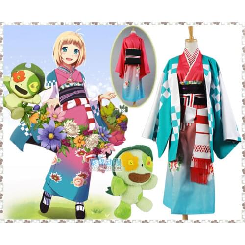 Anime Ao no Exorcist COSPLAY Shiemi Moriyama COS Halloween Party Cosplay kimono Costumes Free shipping