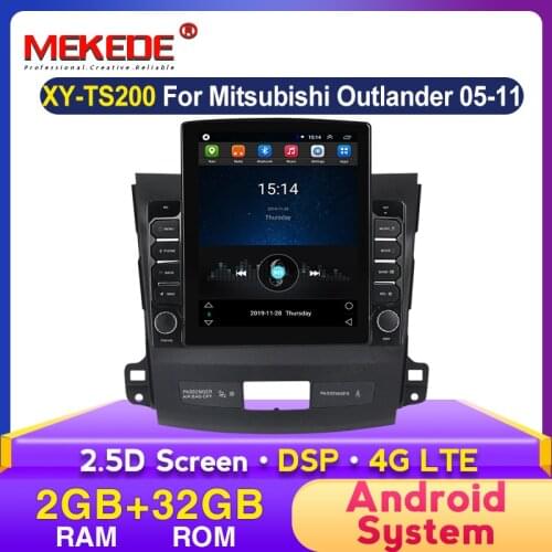 MEKEDE RAM 2G ROM 32G Car Radio Multimedia Player Navigation GPS For Mitsubishi Outlander xl 2 2005-2011 Autoradio WIFI IPS DSP