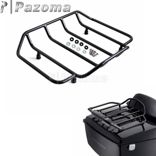 Motorcycle Black Tour Pak Pack Luggage Top Rack for Harley Touring Road King Street Glide Razor Pak Carrier Lids 1984-2017