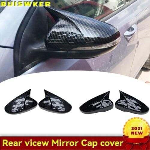Side Rearview Mirror Caps Cover For Volkswagen for VW Golf 6 GTI MK6 2009-2014 Door Wing Mirror Cover Trims Trim Holder