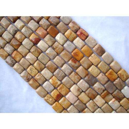 Natural Coral Stone Flat Rectangle Shape 12*16mm Loose Beads For Jewelry Making DIY Bracelet Necklace Earrings