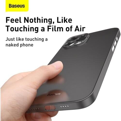 Baseus Phone Case For iPhone 12 Pro Max Matte PP Case For iPhone 12 Mini Cover 0.4mm Ultra Thin Protection Back Phone Cover Case