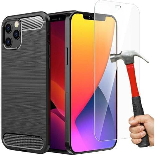 Coque Housse Carbone Premium For iPhone 12 Mini 12 Pro Max Protection TPU Antichoc