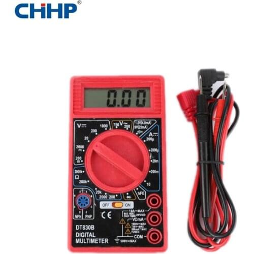 Mini Digital Multimeter Overload Protection Safety Voltage Ampere Ohm Tester Probe DC AC LCD Rred