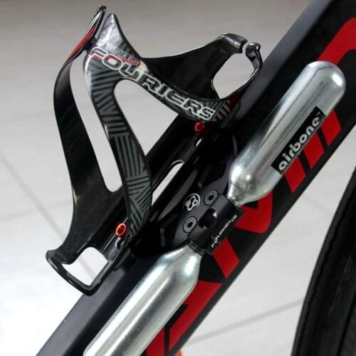 Fouriers CO2 Cartridge Holder Bracket Hold 2 x Control Blast CO2 Cartridges For Road Bike Water Bottle Cage Mount Bicycle Part