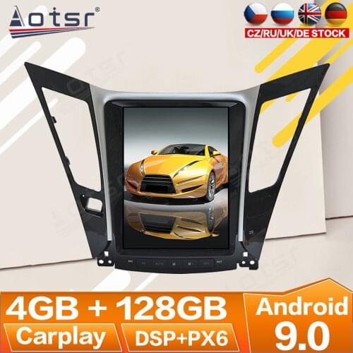 For Hyundai Sonata 8 2012 2013 2014 Android 9 Radio Multimedia Car Cassette Recorder Stereo Player Tesla PX6 GPS Navi Head Unit