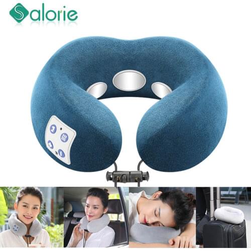 EMS Electric Massage U-Shaped Pillow Neck Massage Instrument Intelligent Physiotherapy Hot Compress Neck Massager Tools