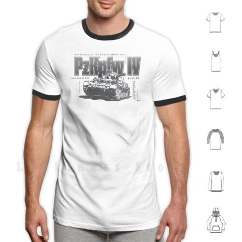 Panzer Iv T Shirt 6xl Cotton Cool Tee Panzer Panzer Iv Panzer 4 Panzerkampfwagen Wehrmacht German Army World War Two Ww2 World
