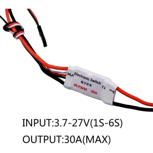 JHEMCU 30A Current 3.7V-27V Remote Control Electronic Switch Aviation Model Pump Switch Receiver