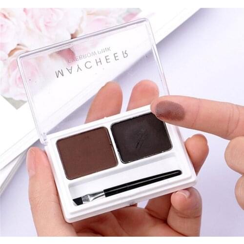 New 2021 Smooth Powder Gel Eyebrows with Beveled Brush Eyebrow Pencil Makeup Sets Waterproof Sweat-proof Korean Cosmetics