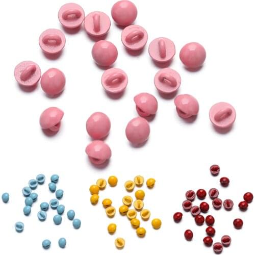 20Pcs/set 4mm Mini Mushroom Buttons Buckle for Doll Coat Doll Clothes Decoration Button DIY Doll Clothing Sewing Accessories