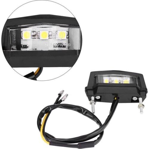 3 LED Motorcycle Universal Low Consumption High Bright Fashion Taillight Rear Tail License Plate Brake Number Plate Light#265992