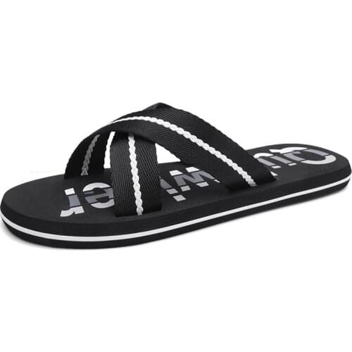2021 Summer New Thick Bottom Fashion Flip Flops Men Outdoor Beach Slippers for Male All-match Simplicity Non-slip Mens Slippers
