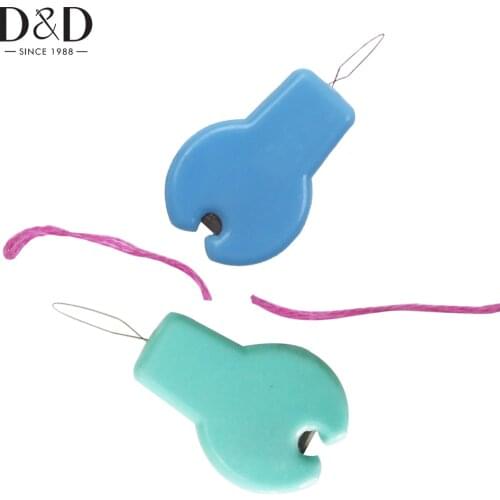 Random Color 3pcs Multi-function Sewing Needle Threader with Knife Thread Cutter DIY Cutting Knife Line Sewing Tools Accessories