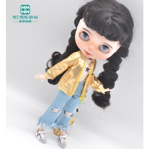 New Blyth Azone OB23 OB24 doll clothes accessoreis Fashion Candy colors shiny jacket Girls gift