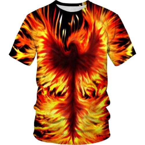 New summer fashion 3D printed plant flowers and birds mens T-shirt cool casual plus size mens T-shirt 6X