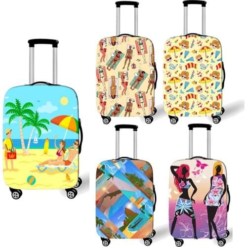 Beach bikini Luggage Cover Travel Suitcase Case Elastic Suitcase Protective Covers For 18-32 Inch Luggage Cover