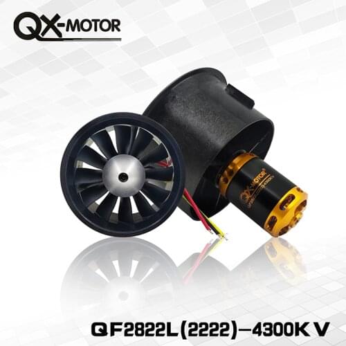 QX-Motor new 64mm EDF 12 leaf set QF2822-4300kv 3s upgrade section edf 64mm ducted fan