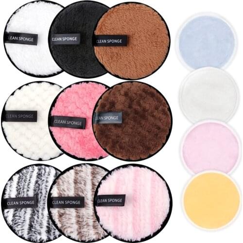 3/4/8Pcs Makeup Remover Cloth Reusable Makeup Pads Washable Cleansing Cotton Face Cleaning Make Up Remover Towel Cosmetic Puff