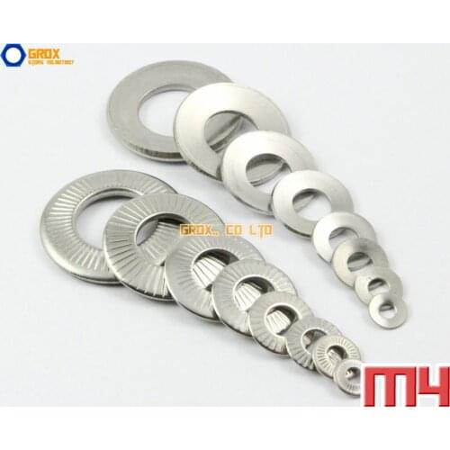 200 Pieces M4 304 Stainless Steel Lock Washer