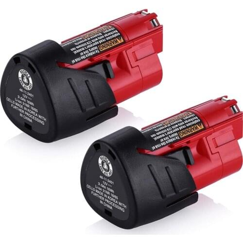 12V 2000mAh 3000mAh Lithium Battery Replacement for Milwaukee M12 48-11-2411 48-11-2420 48-11-2401 48-11-2402 48-11-2401 Tools
