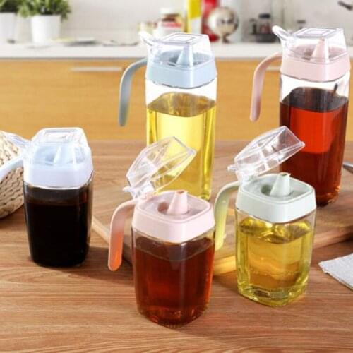 Glass leak-proof oil pot, seasoning bottle, kitchen supplies, small oil bottle, transparent non-slip oil, soy sauce bottle
