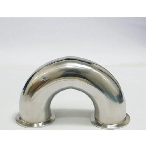 51mm O/D 2" Tri Clamp 304 Stainless Steel Sanitary Ferrule 180 Degree Return Bend Elbow Three Clover Pipe Fitting For Homebrew